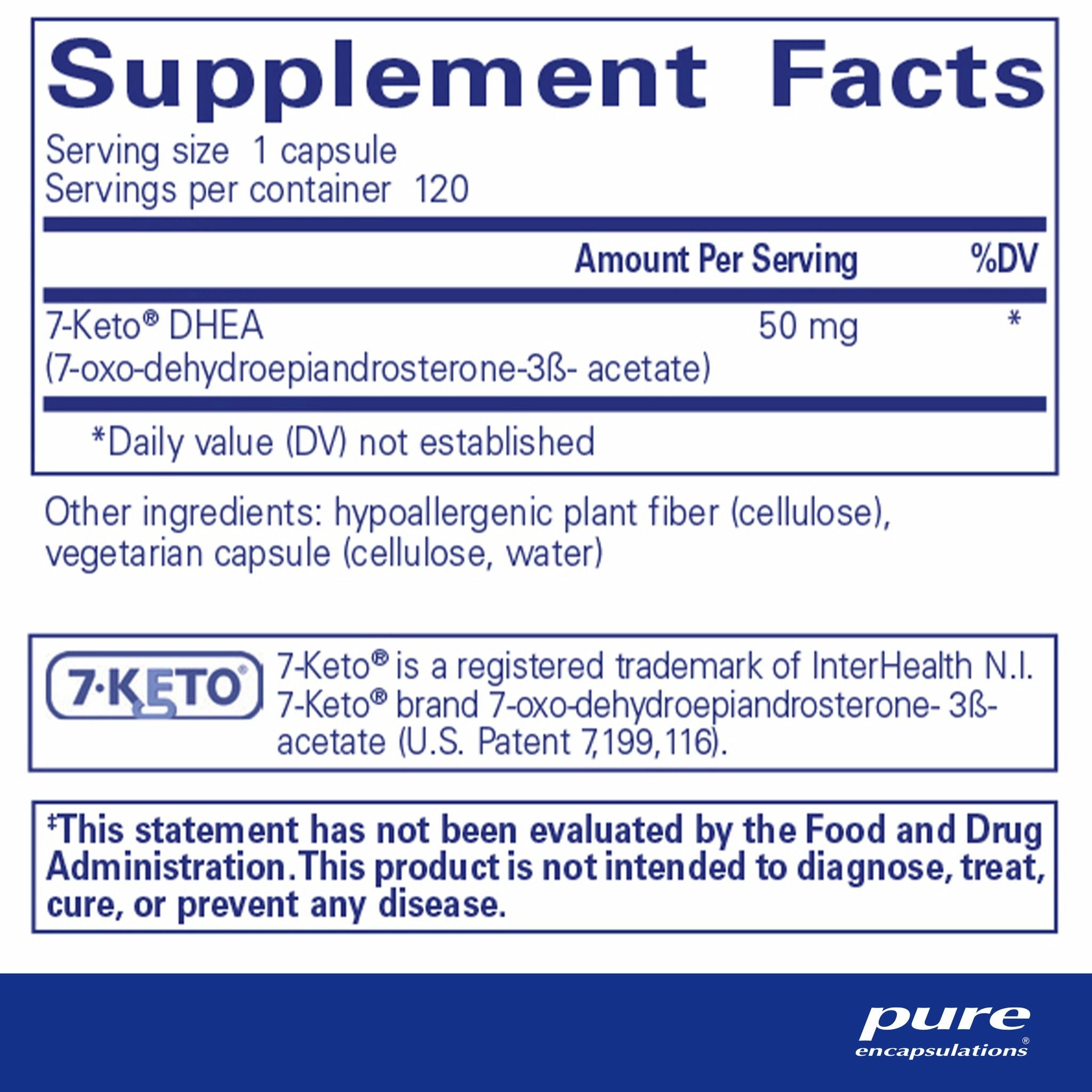 7-KETO® DHEA 50 mg 60ct By PURE